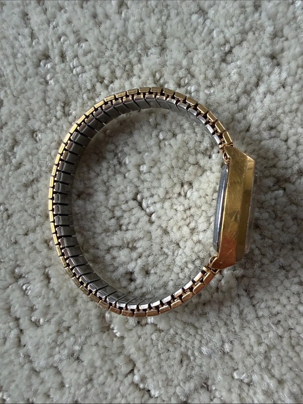 Vintage Timex K Cell Gold Tone Rectangular Women's Quartz Watch - Needs Battery